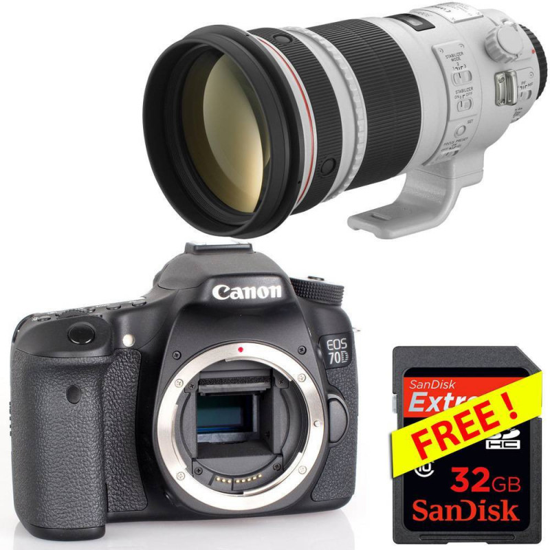 Pack EOS 70D + Zoom + Free 32GB SD Card