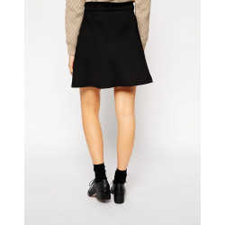 A-Line Skirt in Scuba with Zip Front