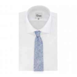 Cravate Hugo Boss bleu chiné en lin