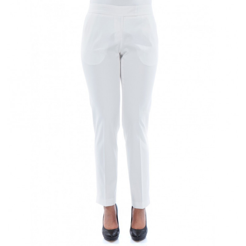 Women Pants Cigarette in Stretch Cotton