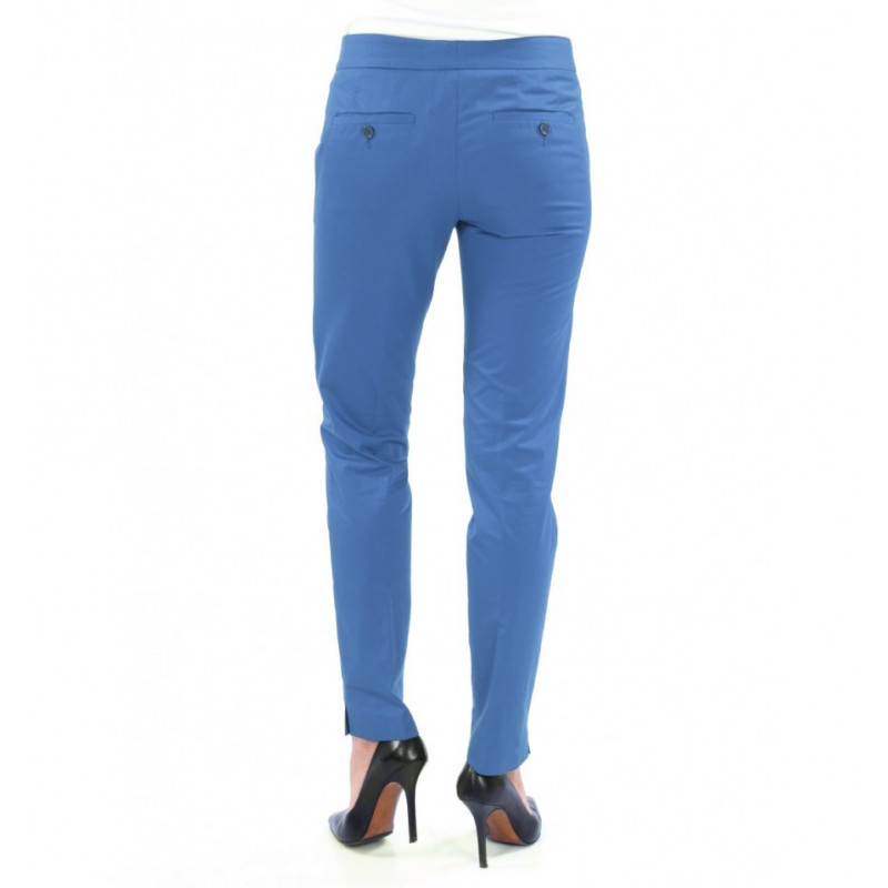 Women Pants Cigarette in Stretch Cotton