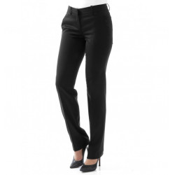 Pantalon Droit Femme en Pure Laine SUPER 150'S