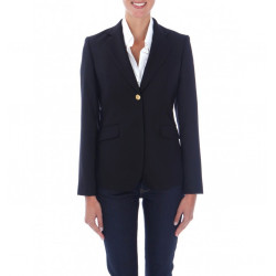 Blazer Femme à boutons dorés en Laine et Cachemire