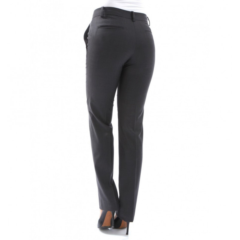 Pantalon Droit Femme en Pure Laine SUPER 150'S