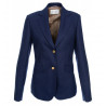 Blazer Femme à boutons dorés en Laine Caviar