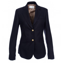 Blazer Femme à boutons dorés en Laine Caviar